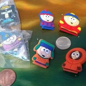 7 piece south park enamel and rubber pin set